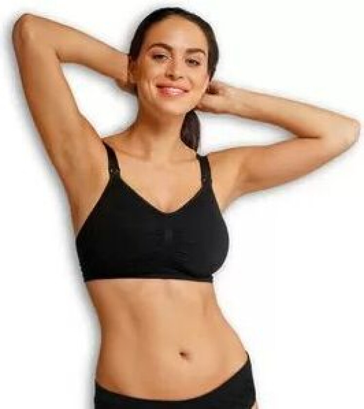 Graviditets- og Amme-BH m. Indlæg Sort str. Small