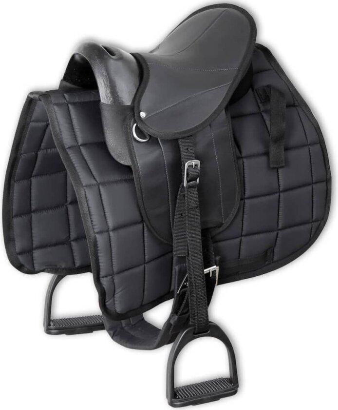 Ponni Ridesalsett 10" Svart