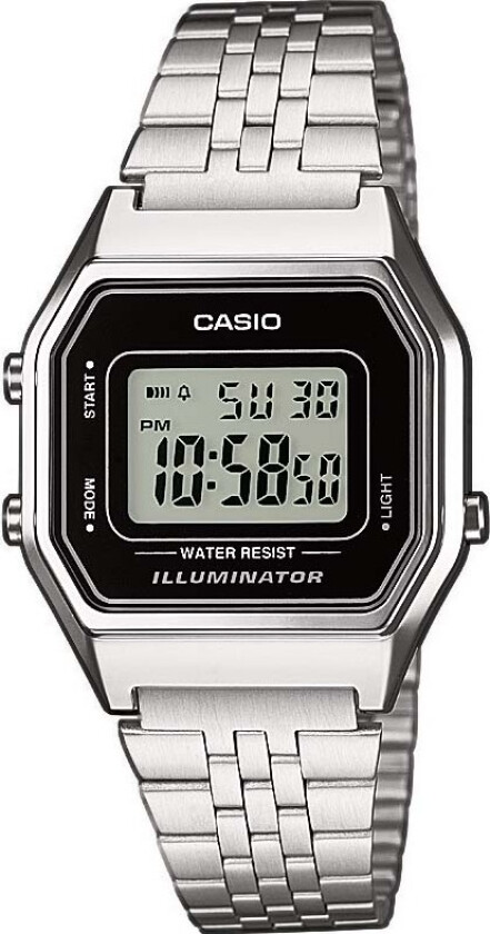 Vær tidløs med - Casio LA680WEA-1EF - Digital - Sølv - Unisex - Rustfritt stål - ledd m/skrue - Mineral
