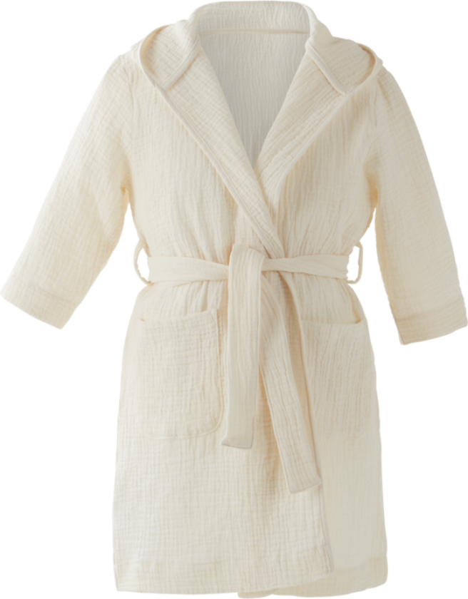 MINI badekåpe - økologisk Naturhvit