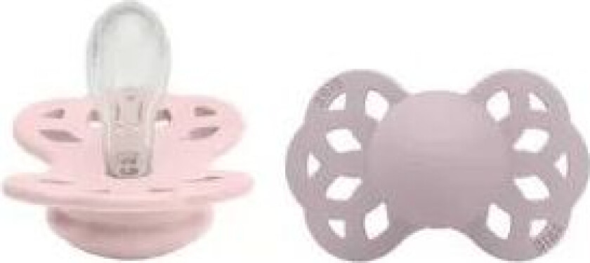 Infinity Silikon Symmetriske Smokker 2-pack Blossom/Dusky Lilac str. Str. 1