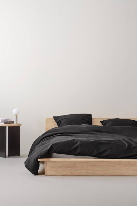 ZACK sengesett dobbeltseng - økologisk Gråsvart