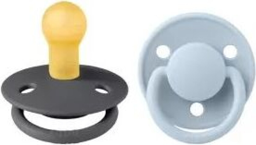 De Lux Latex Sutter 2-pakning Rundjern / Babyblå str. Str. 1