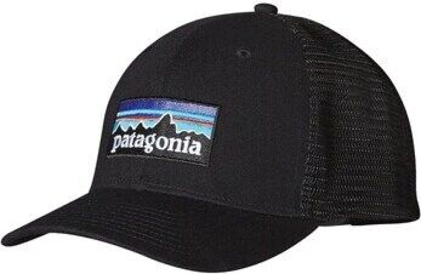 P-6 Trucker Hat Black Mid Crown