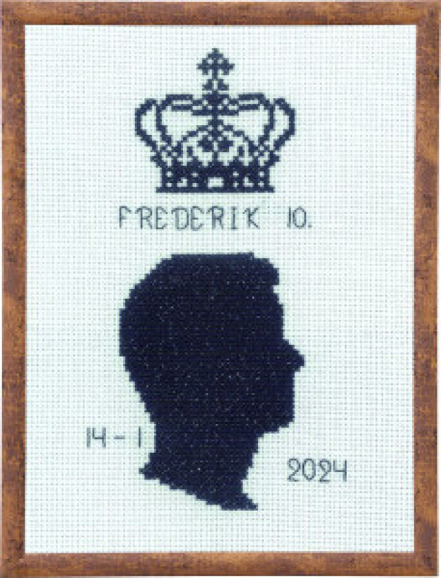 Broderisett Frederik 10. 15x20cm