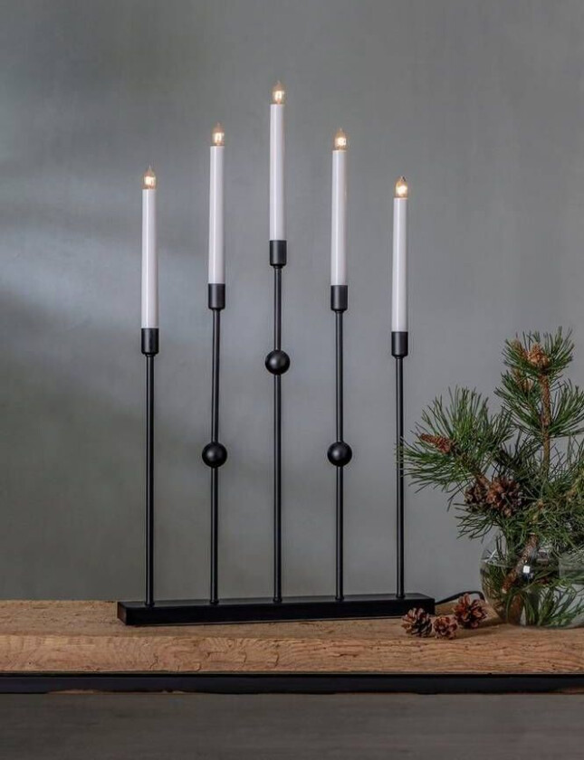 Lysestake Gustavo høyde 64 cm Black