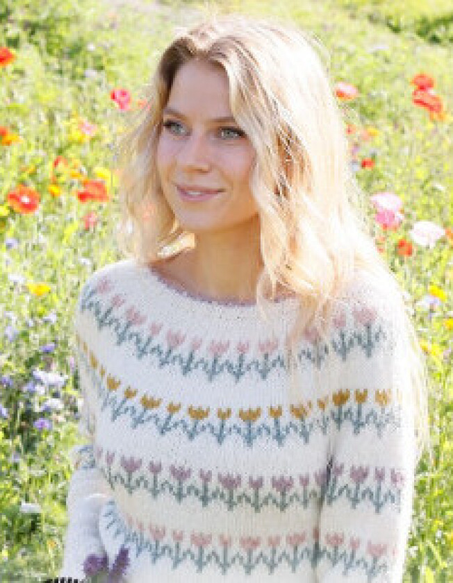 Spring Parade by DROPS Design - Genser Strikkeoppskrift str. S - XXXL - XXX-Large