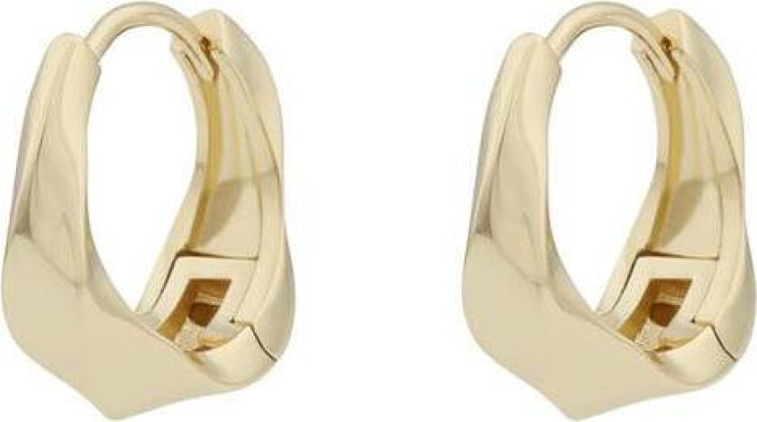 Snö Of Sweden Kansas Small Ring Earrings Plain Gold 15mm