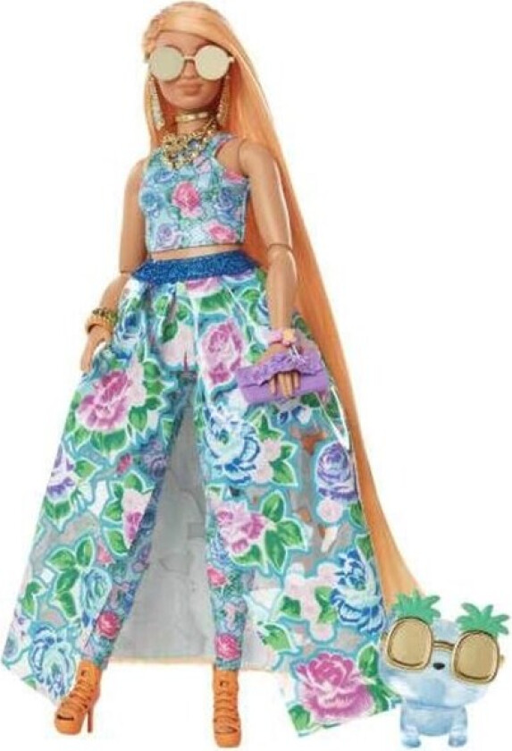 Extra Fancy Doll In Floral 2-Piece Gown