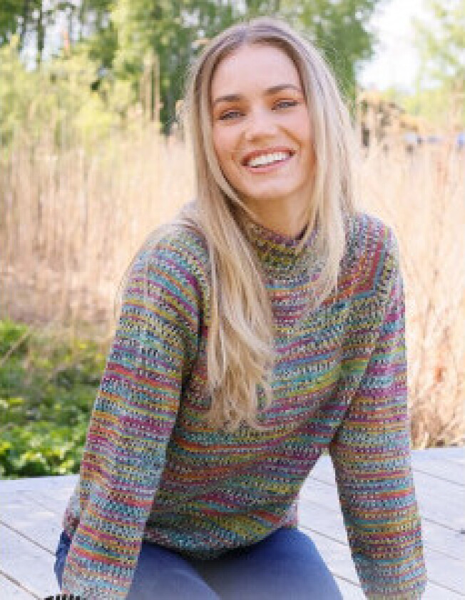 Candy Harvest by DROPS Design - Genser Strikkeoppskrift str. XS - XXL - X-Large