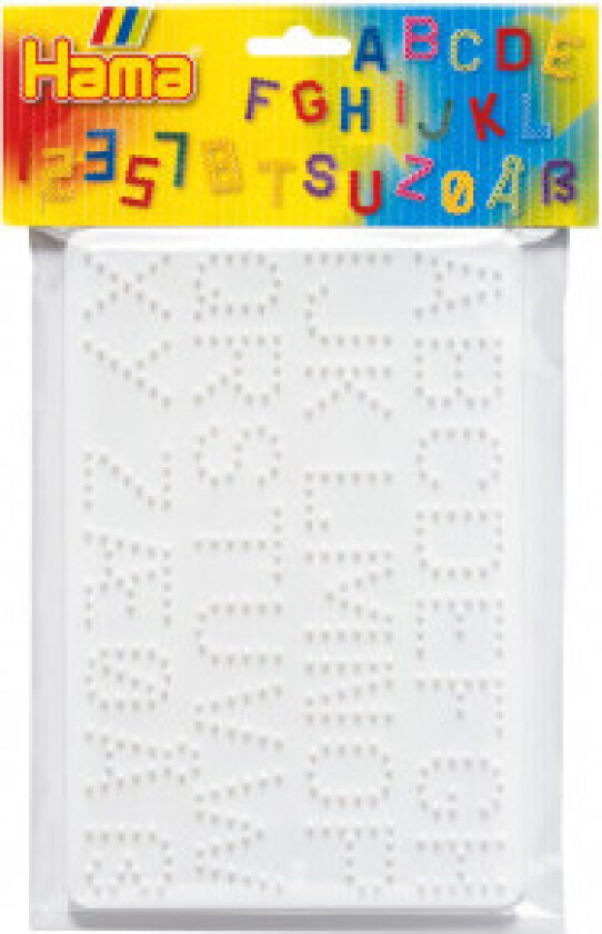 Bilde av Midi Perleplate 4455 Tall & Bokstaver Hvit - 2 stk