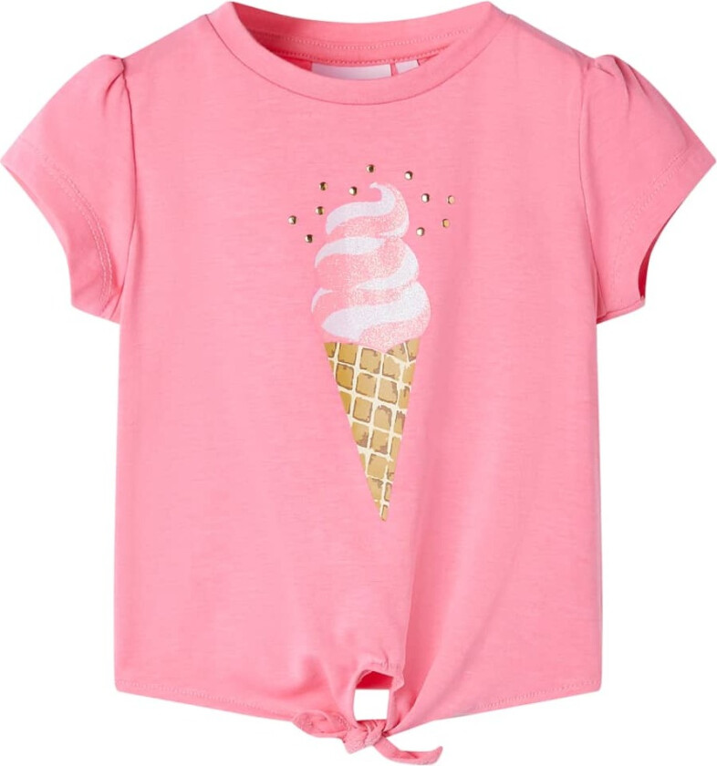 T-skjorte for barn knallfluorosa 92