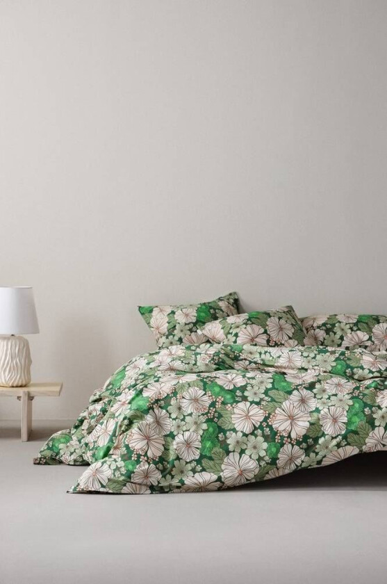 sengesett dobbeltseng Grønn/multi