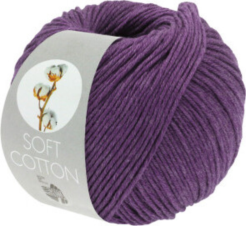 Soft Cotton Garn 53 Antrasitt Fiolett