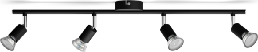 Limbali Taklampe 4xGU10, sort