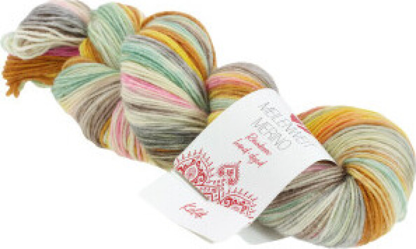 Meilenweit 100 Merino håndfarget Rainbow Garn 7007