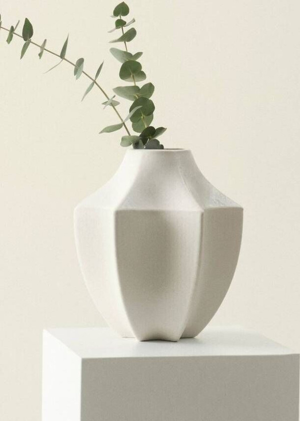 vase - høyde 27 cm Naturhvit