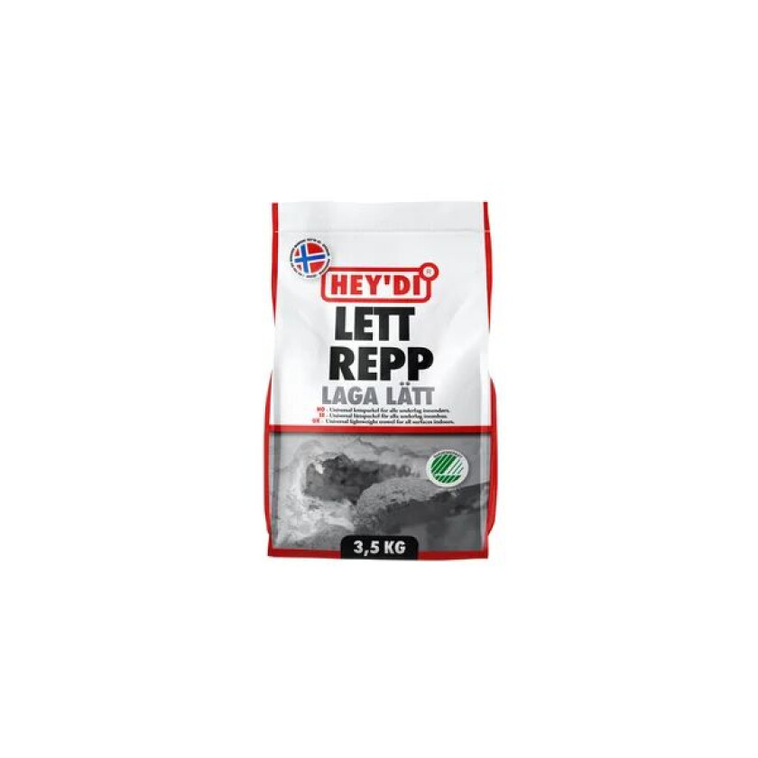 Hey'Di Heydi Lett Repp 3,5 Kg Er En Universalsparkel For Alle Underlag Inne Og Ute.