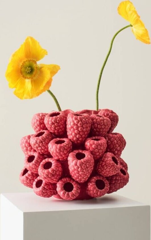 RASPBERRY vase/gryte Bringebærrød