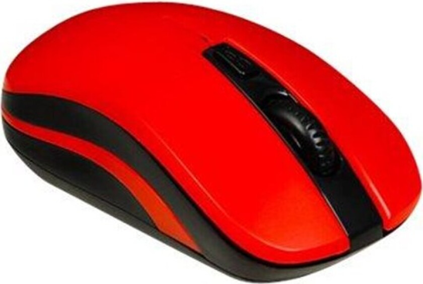 LORIINI RED - mouse - 2.4 GHz - black red - Mus - Optisk - 3 knapper - Rød