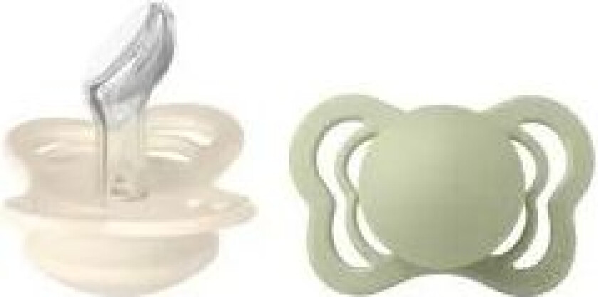 Couture Silikone Smokk 2-pak Anatomisk Ivory/Sage str. Str. 1