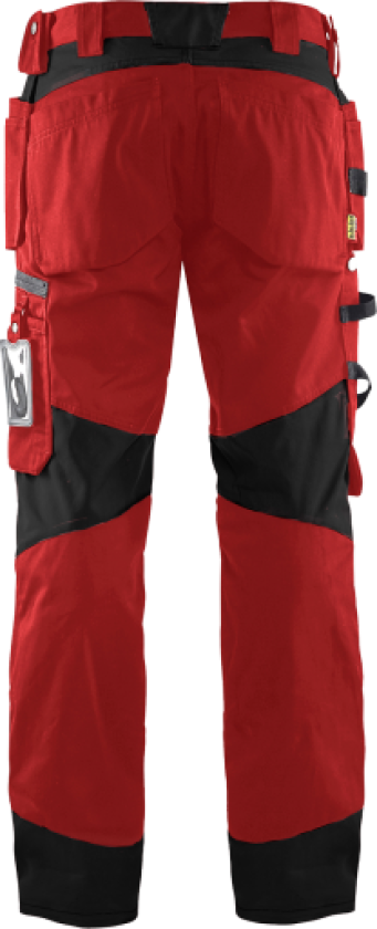 Håndverkerbukse rød/svart d100