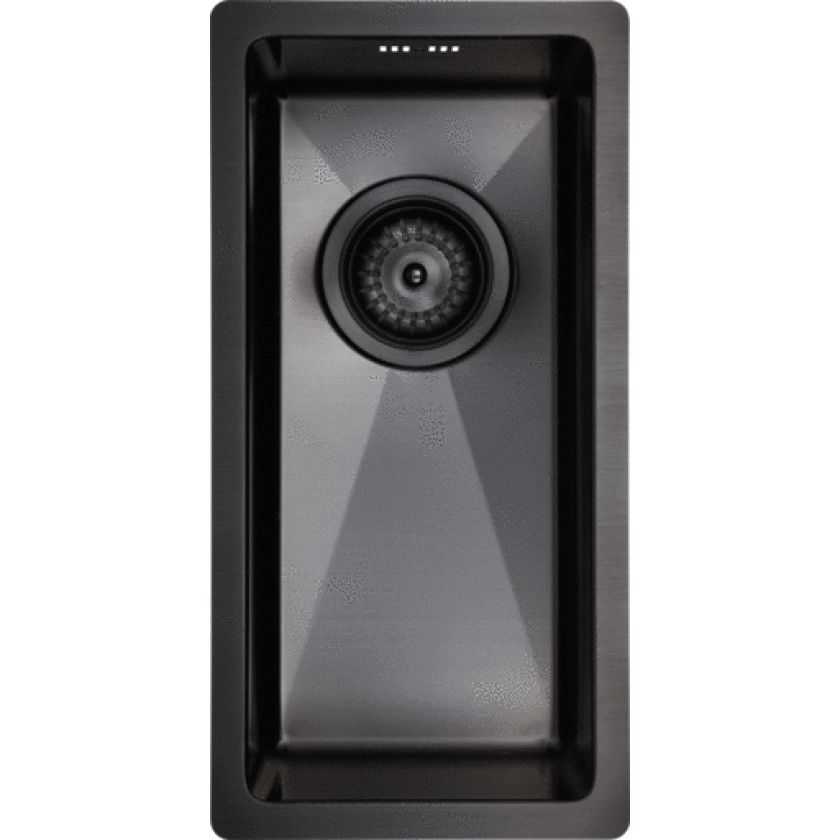 Kubus 180 Myk kjøkkenvask, PVD Shadow (svart)