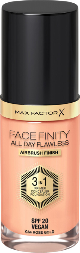 Facefinity All Day Flawless 3-In-1 Foundation C64 Rose