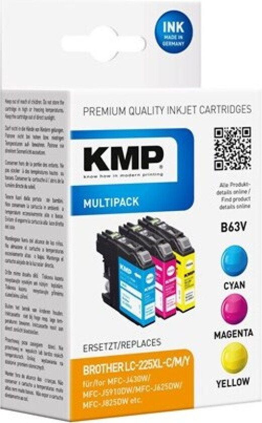 TRIPLE PACK B63V - Blekkpatron Colour (cyan, magenta, yellow)