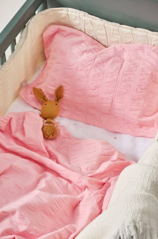 MINI sengesett sprinkelseng - økologisk Bubbelgumsrosa