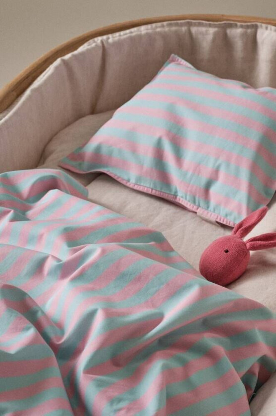 BABY sengesett vogn/vugge - økologisk Rosa/blå