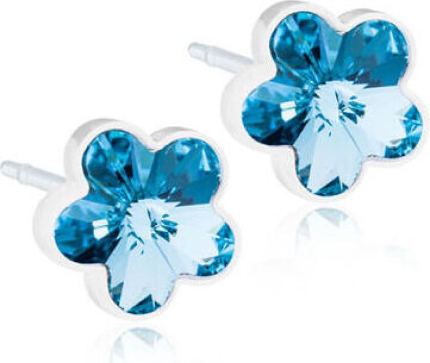 Medical Plastic  Flower 6mm Aquamar