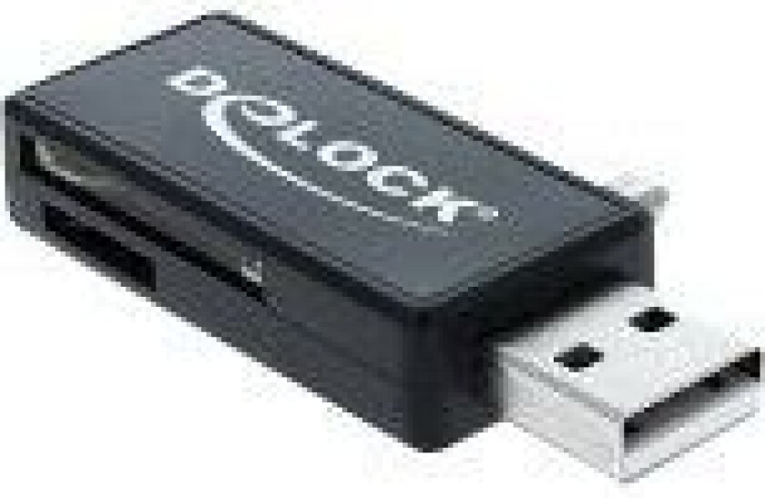 Bilde av Micro USB OTG Card Reader + USB A male - Kortleser (MMC, SD, microSD, SDHC, microSDHC, SDXC, microSDXC) - USB