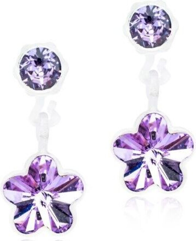 Medical Plastic  Pendant Flower 4/6mm Violet