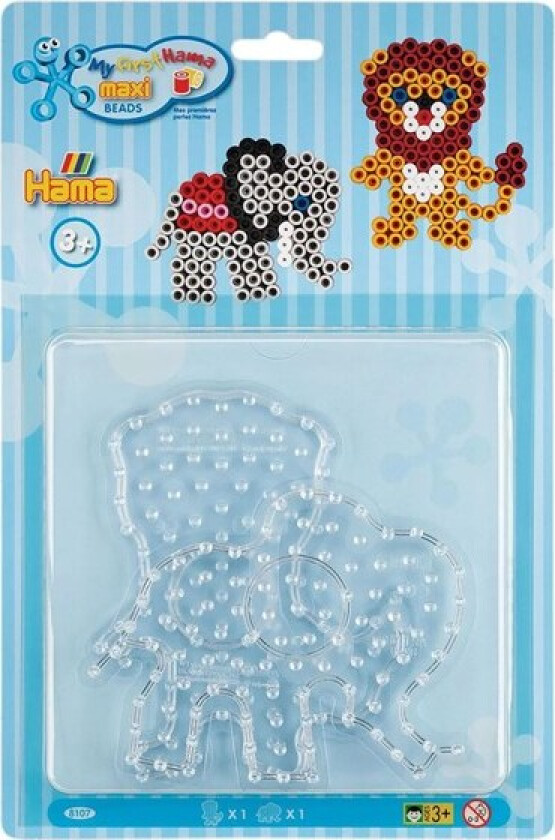 Bilde av Iron on Bead Plates Maxi - Lion and Elephant