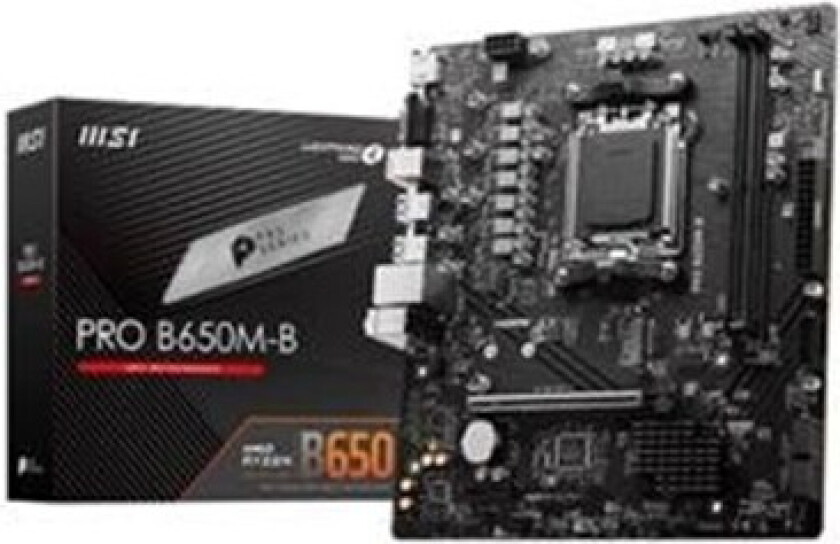PRO B650M-B - motherboard - micro ATX - Socket AM5 - AMD B650 Hovedkort - AMD B650 - AMD AM5 socket - DDR5 RAM - Micro-ATX