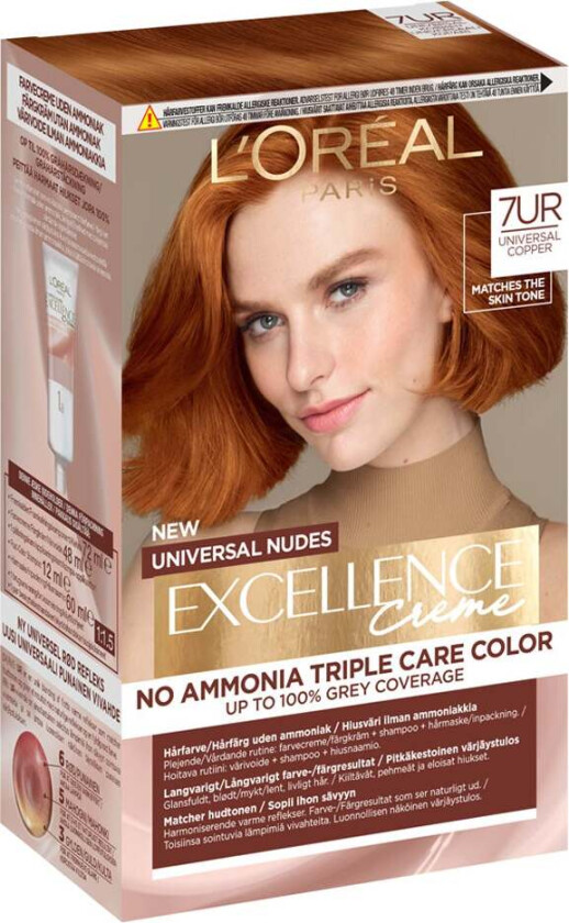 Excellence Creme Universal Nudes Hair Color 7UR Universal