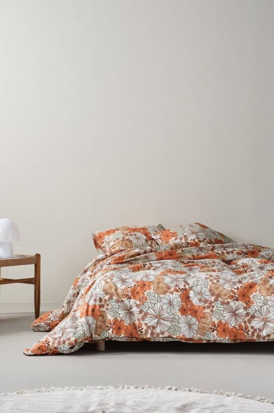 sengesett dobbeltseng Oransje/multi