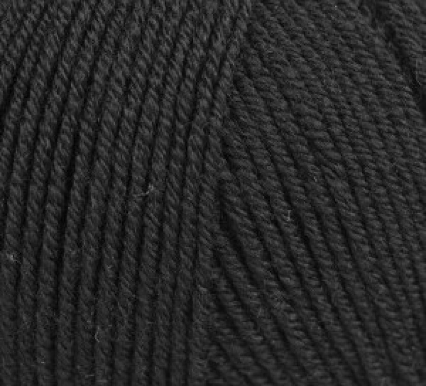 Baby Merino Garn Unicolor 01 Svart