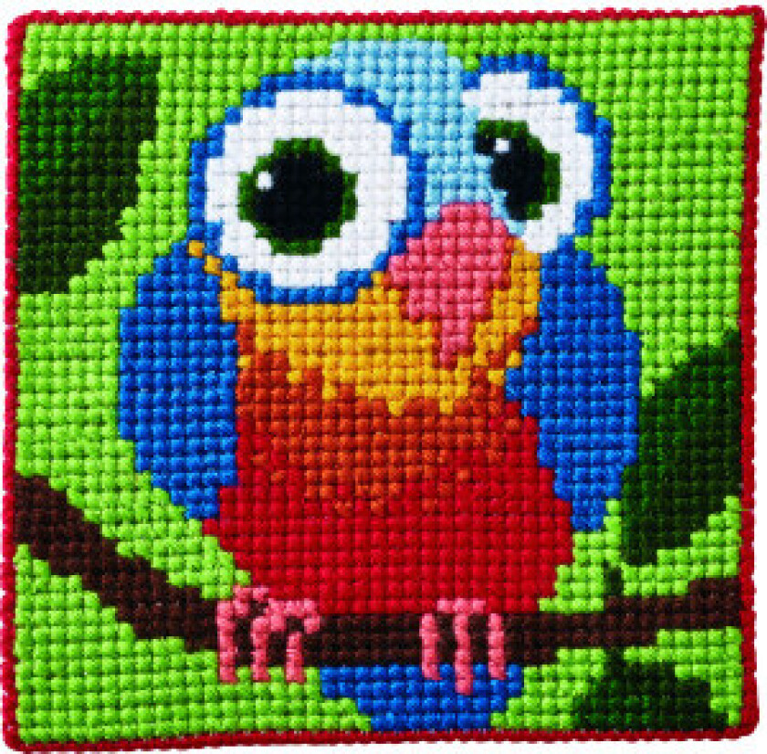 Broderisett Barnestråfugl 25x25 cm