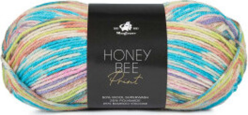 Honeybee Print Garn 1026 Gylne glimtende farver