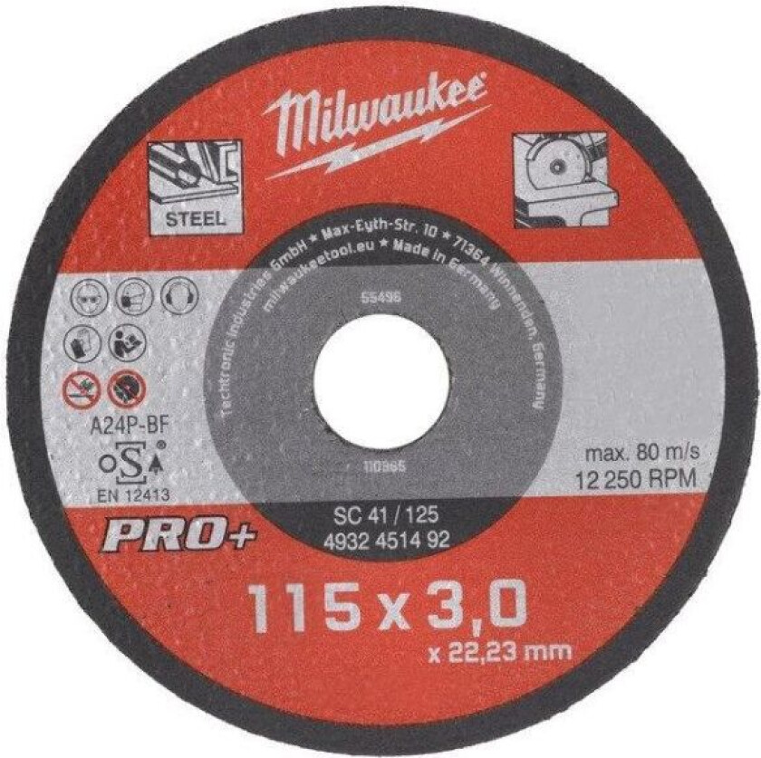 SCS 41 PRO+ Kappeskive 115x3 mm