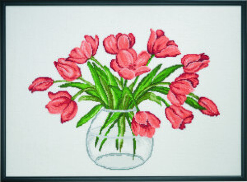 Broderisett Tulipaner 58x42cm