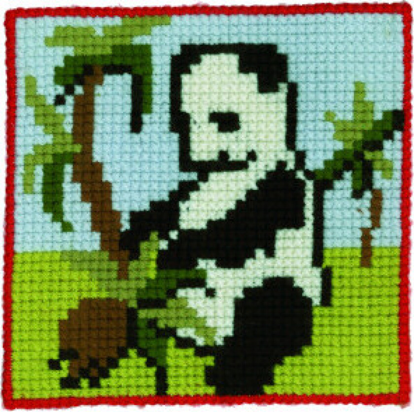 Broderisett Panda 25x25 cm for barn