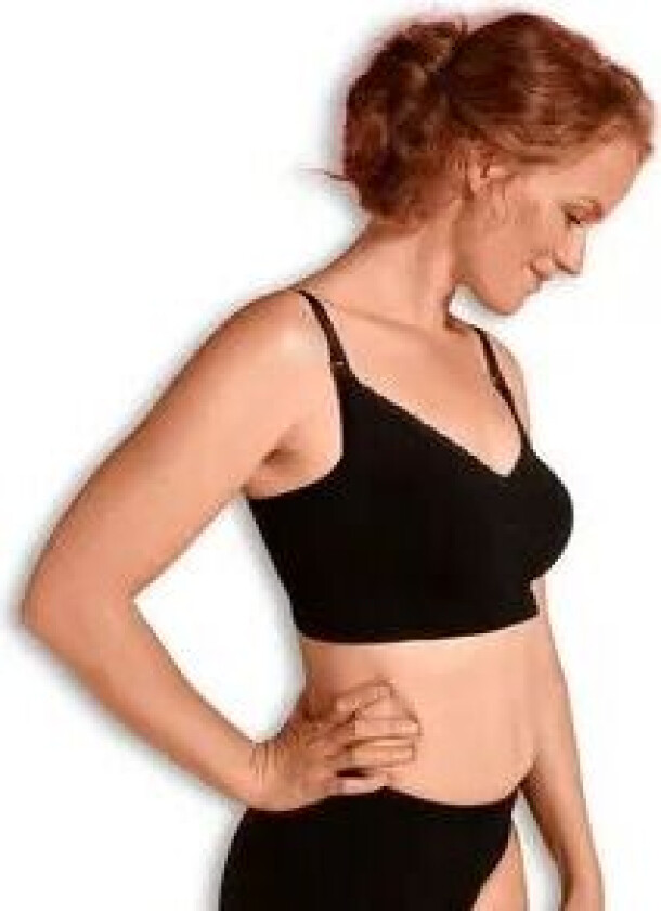 Økologisk Graviditets- og Amme-BH Sort str. Small