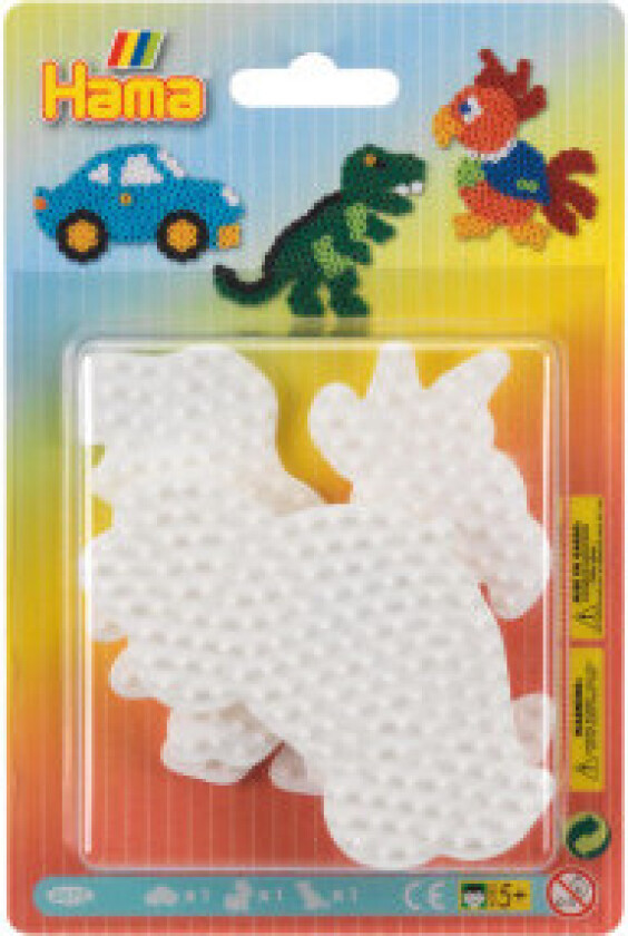 Bilde av  Hama Midi Blisterpakning 4573 Bil, Papegøye & Dinosaur - 3 stk