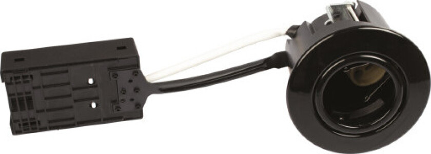 Luna Hurtigmontering 230V GU10 IP44 SS316 sort rund