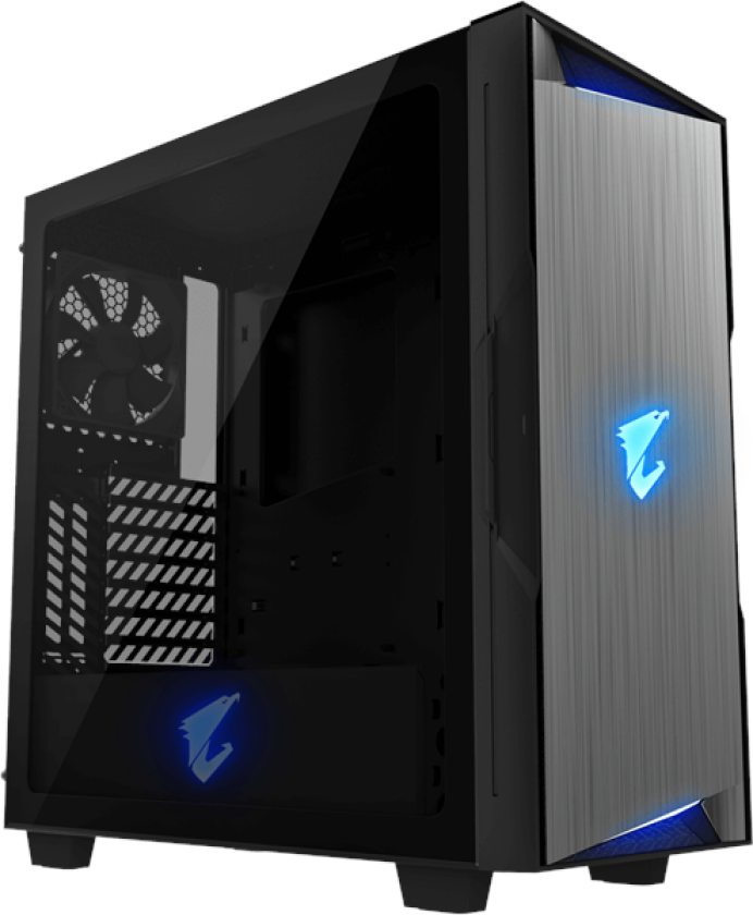 AORUS C300 GLASS - Kabinett - Miditower - Sølv