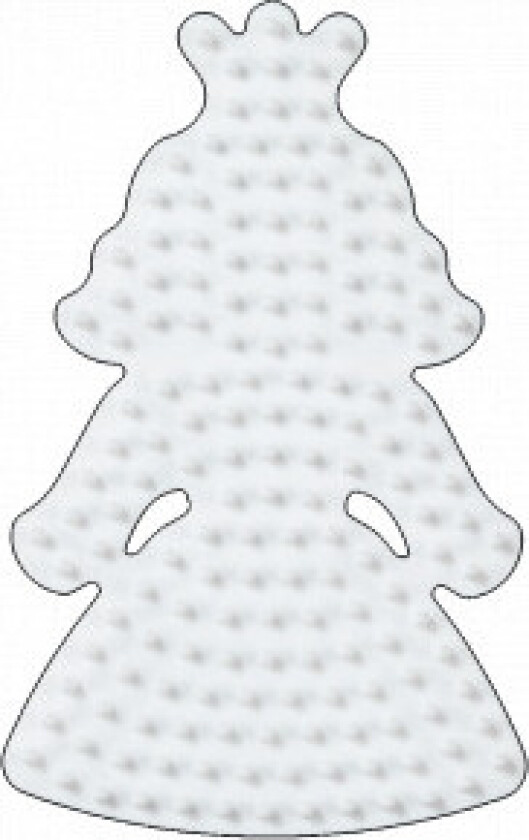 Midi Perleplate Prinsesse Liten Hvit 10x6,5cm - 1 stk
