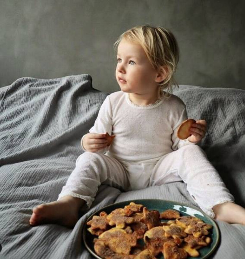 Råhvit overdel i ull og silke med blonder | Joha | Baby | Natur / off-white | størrelse 130 | 85% Ull og 15% Silke til